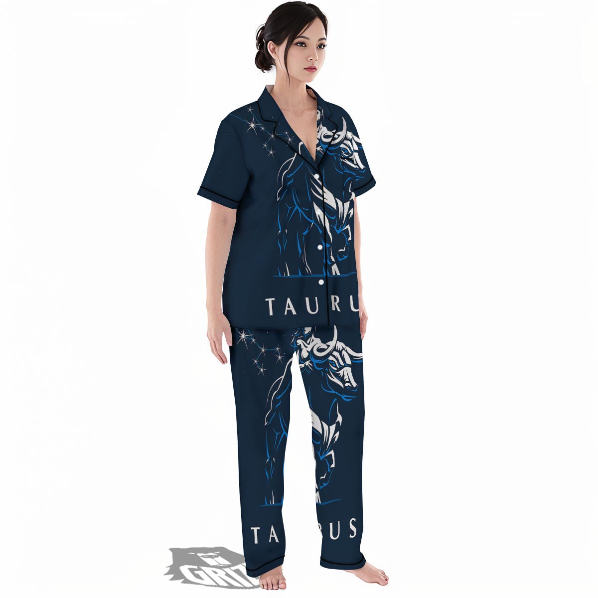 Taurus Constellation Sign Print Women's Pajamas Set-grizzshop