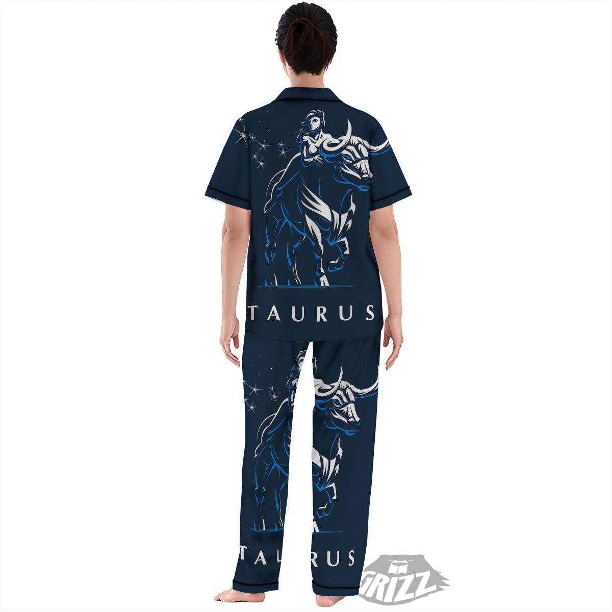 Taurus Constellation Sign Print Women's Pajamas Set-grizzshop