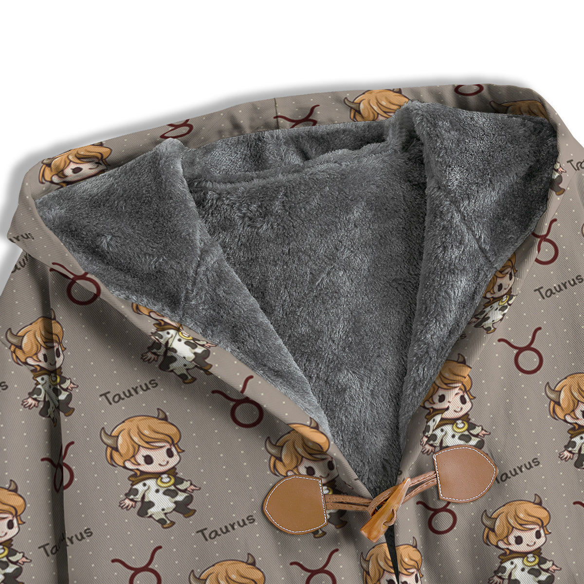 Taurus Cute Cartoon Print Pattern Men's Windbreaker Jacket-grizzshop