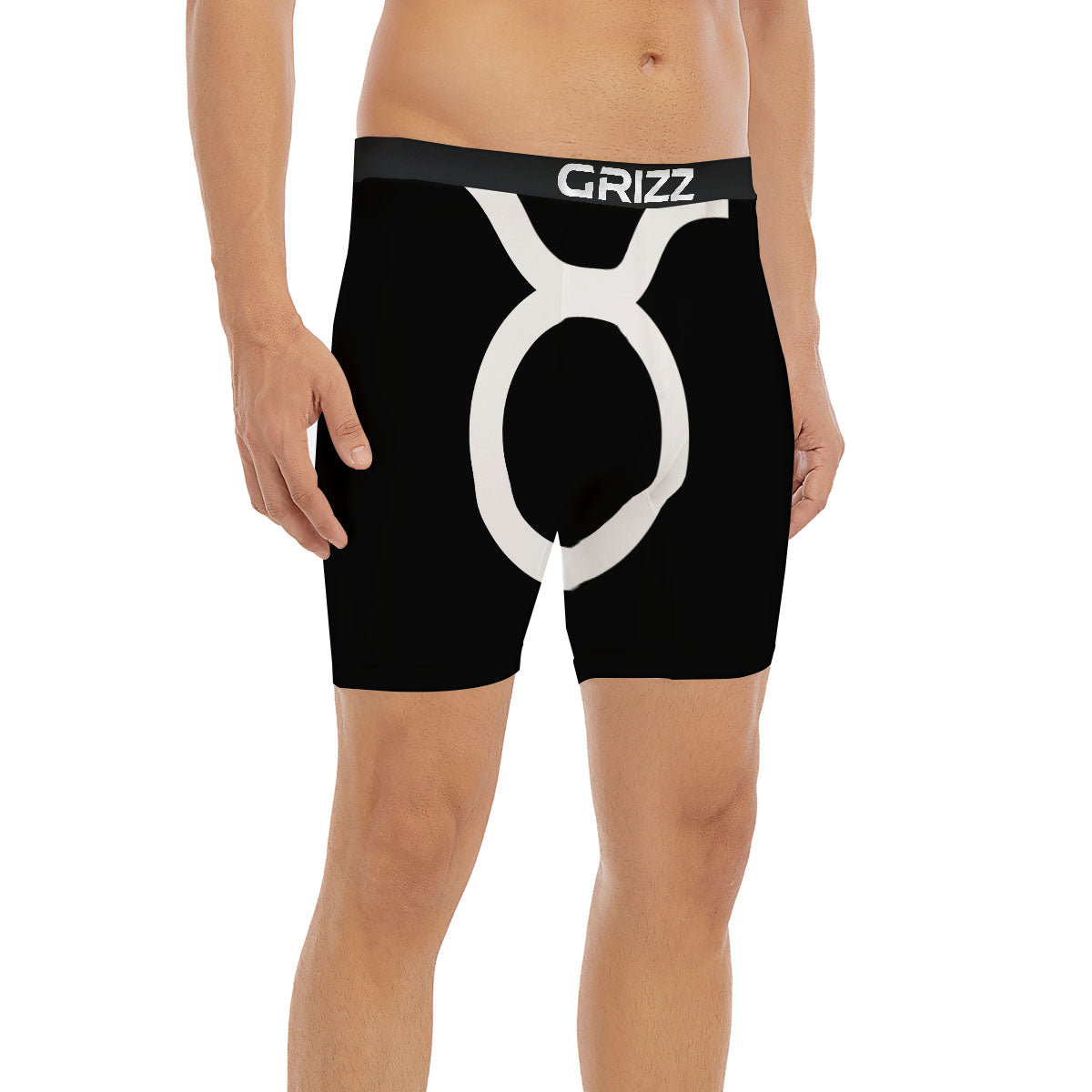 Taurus Sign White And Black Print Boxer Briefs-grizzshop