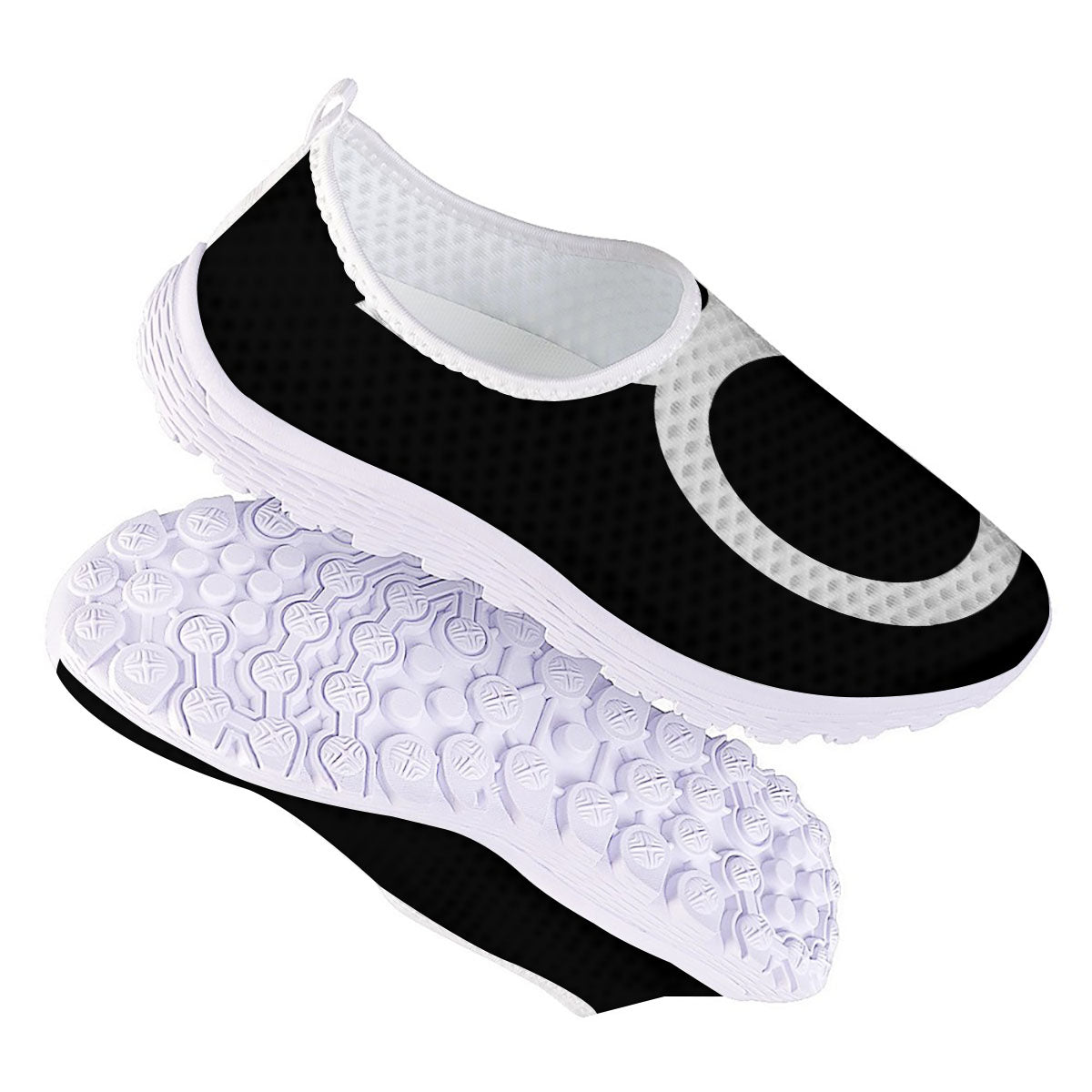Taurus Sign White And Black Print Nurse Shoes-grizzshop