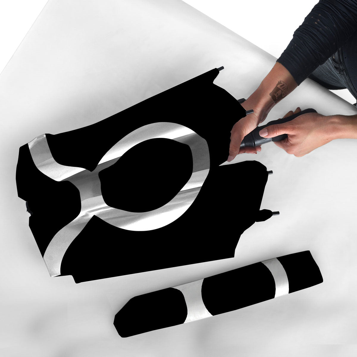Taurus Sign White And Black Print Umbrella-grizzshop