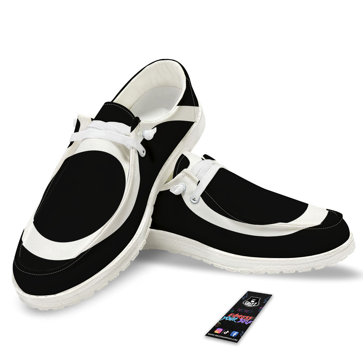 Taurus Sign White And Black Print White Loafers-grizzshop