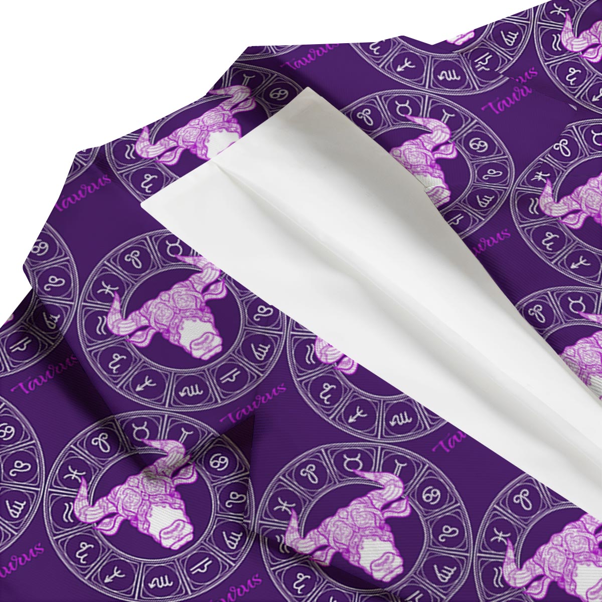 Taurus Zodiac Pattern Print Men's Blazer-grizzshop