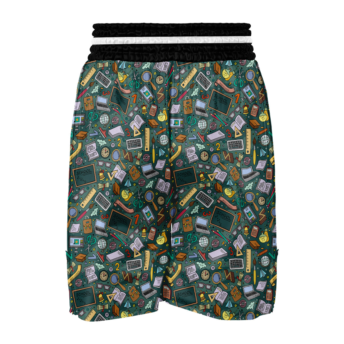 Teacher Pattern Print Boxing Shorts-grizzshop