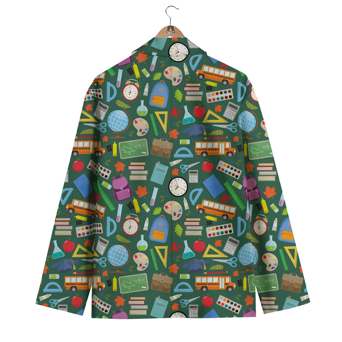 Teacher Print Pattern Men's Blazer-grizzshop