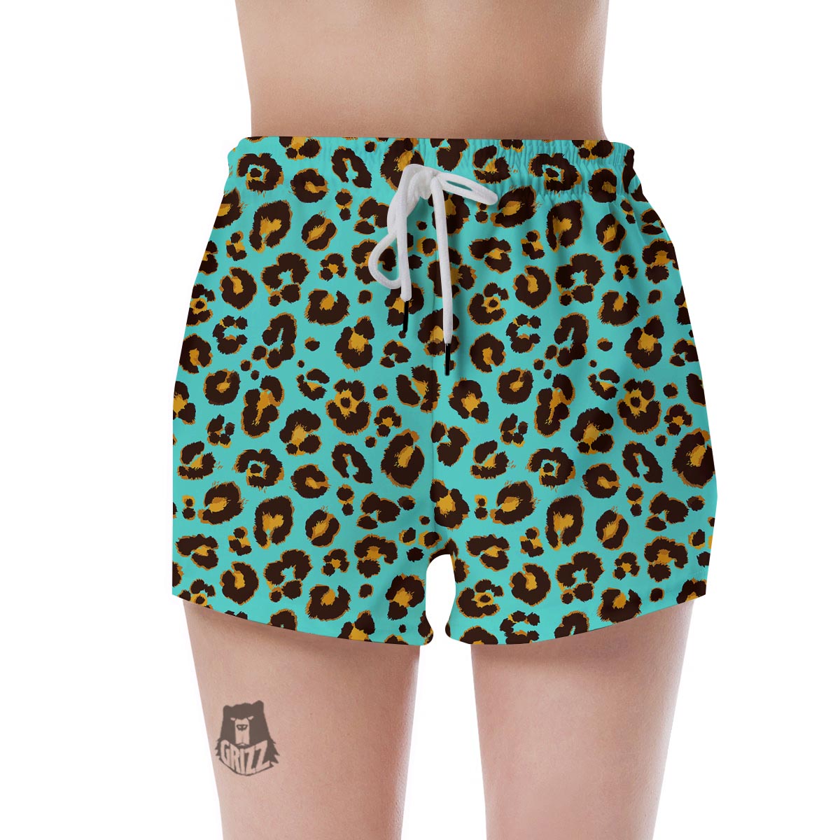 Teal Cheetah Women's Shorts-grizzshop
