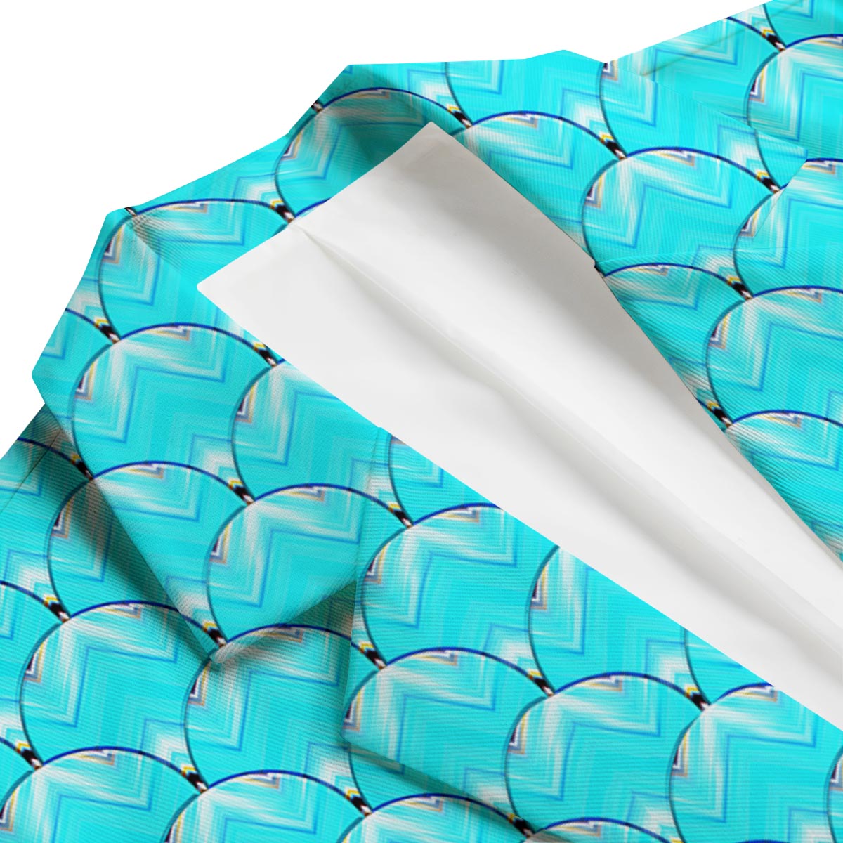 Teal Marble Print Pattern Men's Blazer-grizzshop
