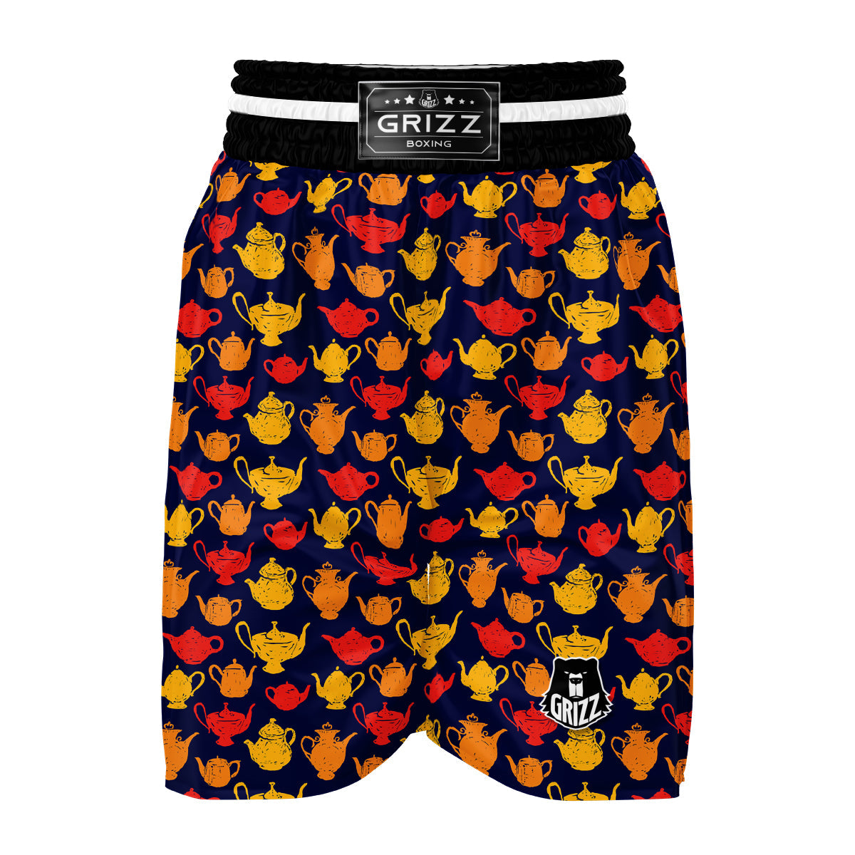 Teapot Watercolor Print Pattern Boxing Shorts-grizzshop