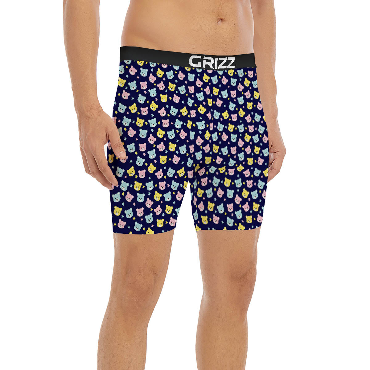Teddy Bear Cartoon Print Pattern Boxer Briefs-grizzshop