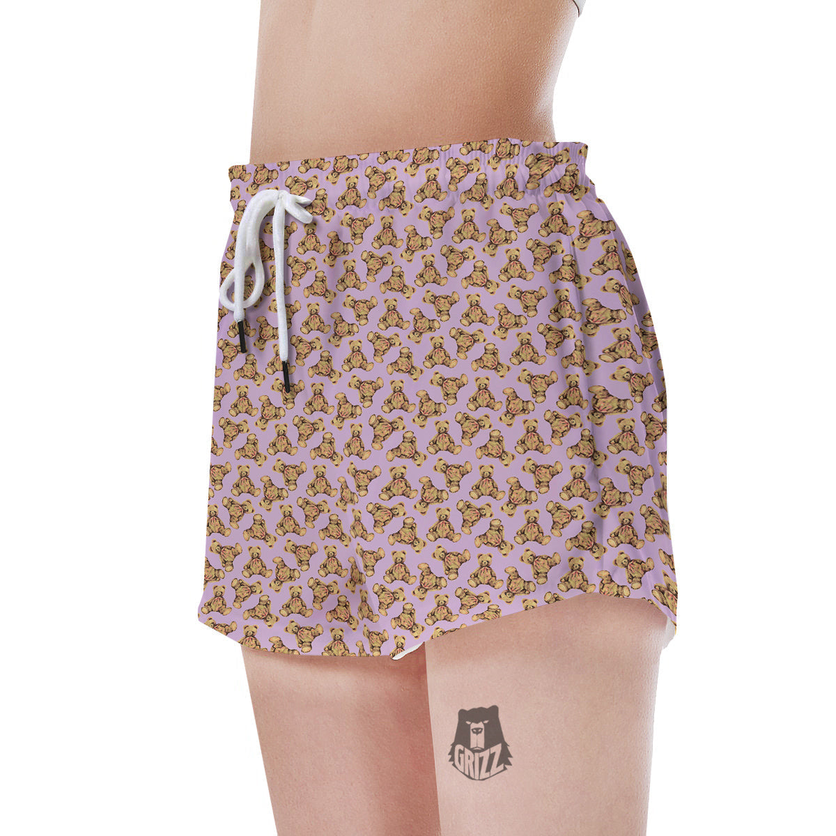 Teddy Bear Cute Print Pattern Women's Shorts-grizzshop