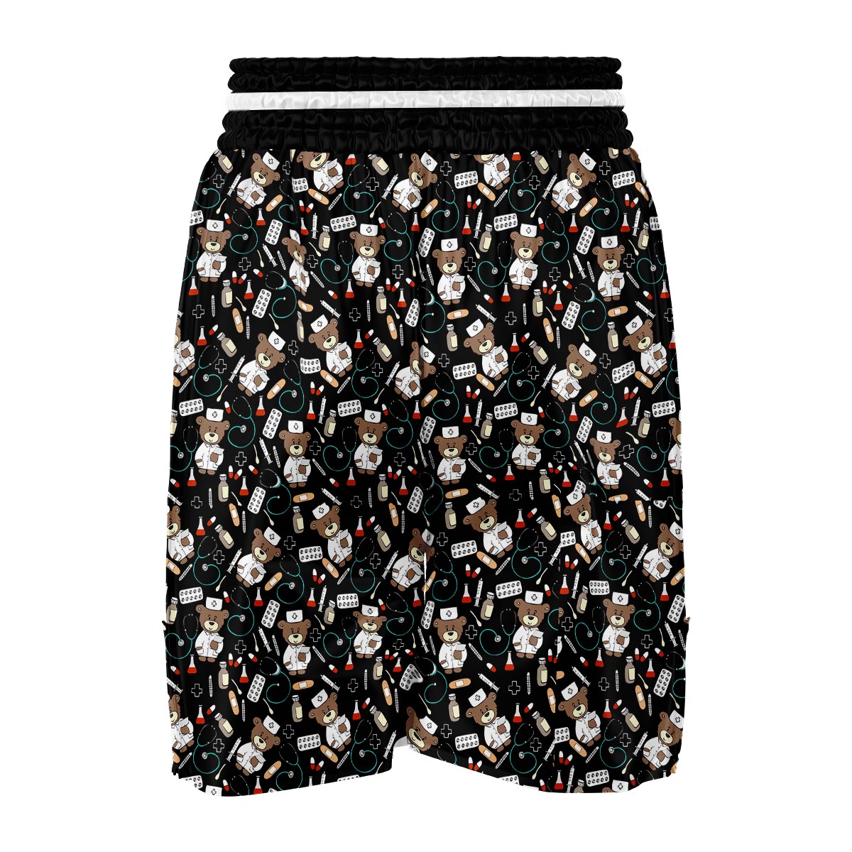 Teddy Bear Nurse Boxing Shorts-grizzshop