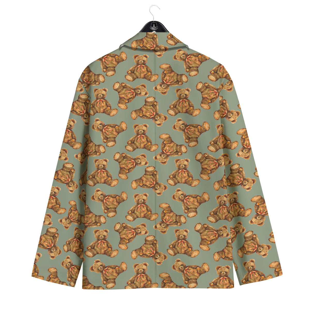 Teddy Bear Watercolor Print Pattern Men's Sport Coat-grizzshop