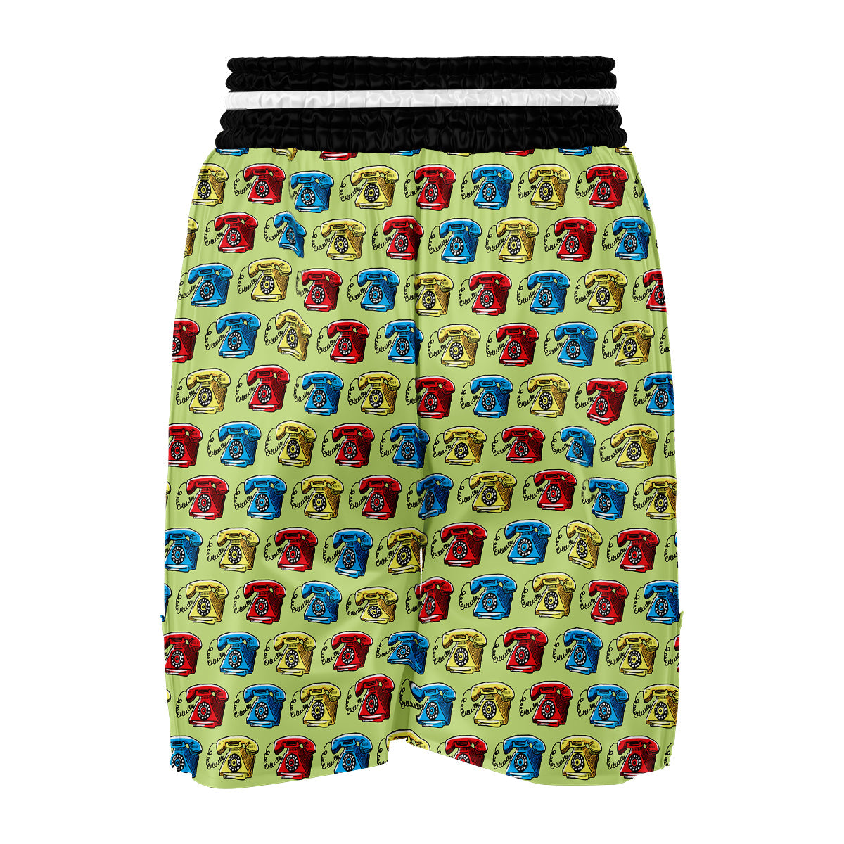 Telephone Hand Drawn Colorful Print Pattern Boxing Shorts-grizzshop