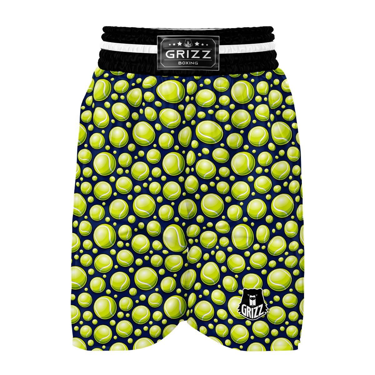 Tennis Ball Pattern Print Boxing Shorts-grizzshop