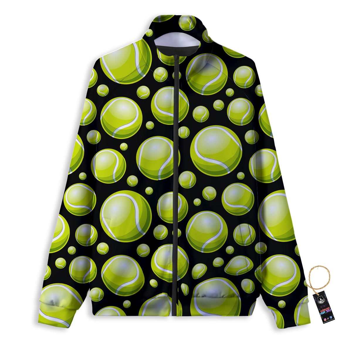 Tennis Balls Print Pattern Track Jacket-grizzshop