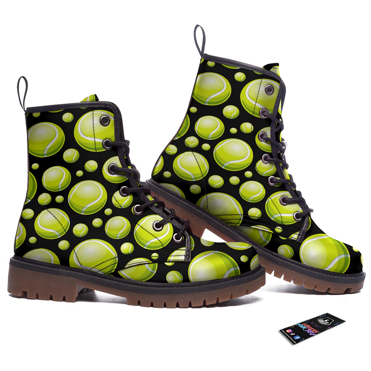 Tennis Balls Print Pattern Work Boots-grizzshop