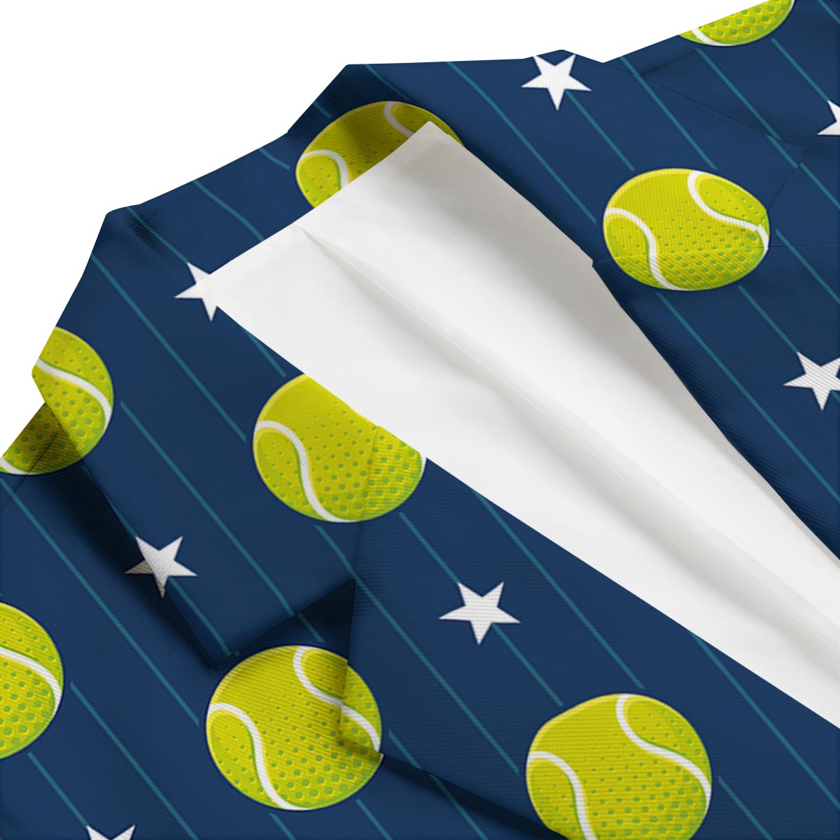 Tennis Pattern Print Men's Blazer-grizzshop