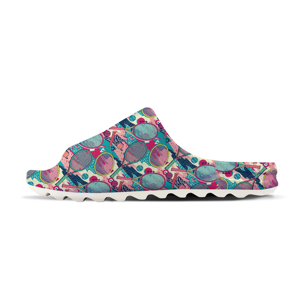 Tennis Retro Print Pattern Sandals-grizzshop
