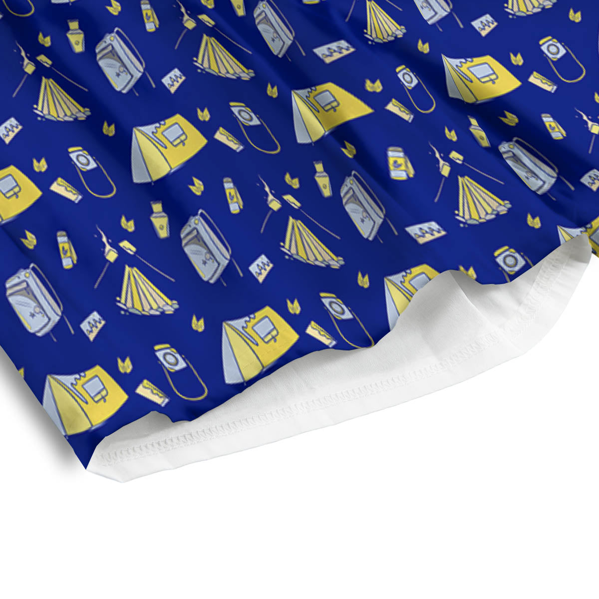 Tent Camping Print Pattern Men's Athletic Shorts