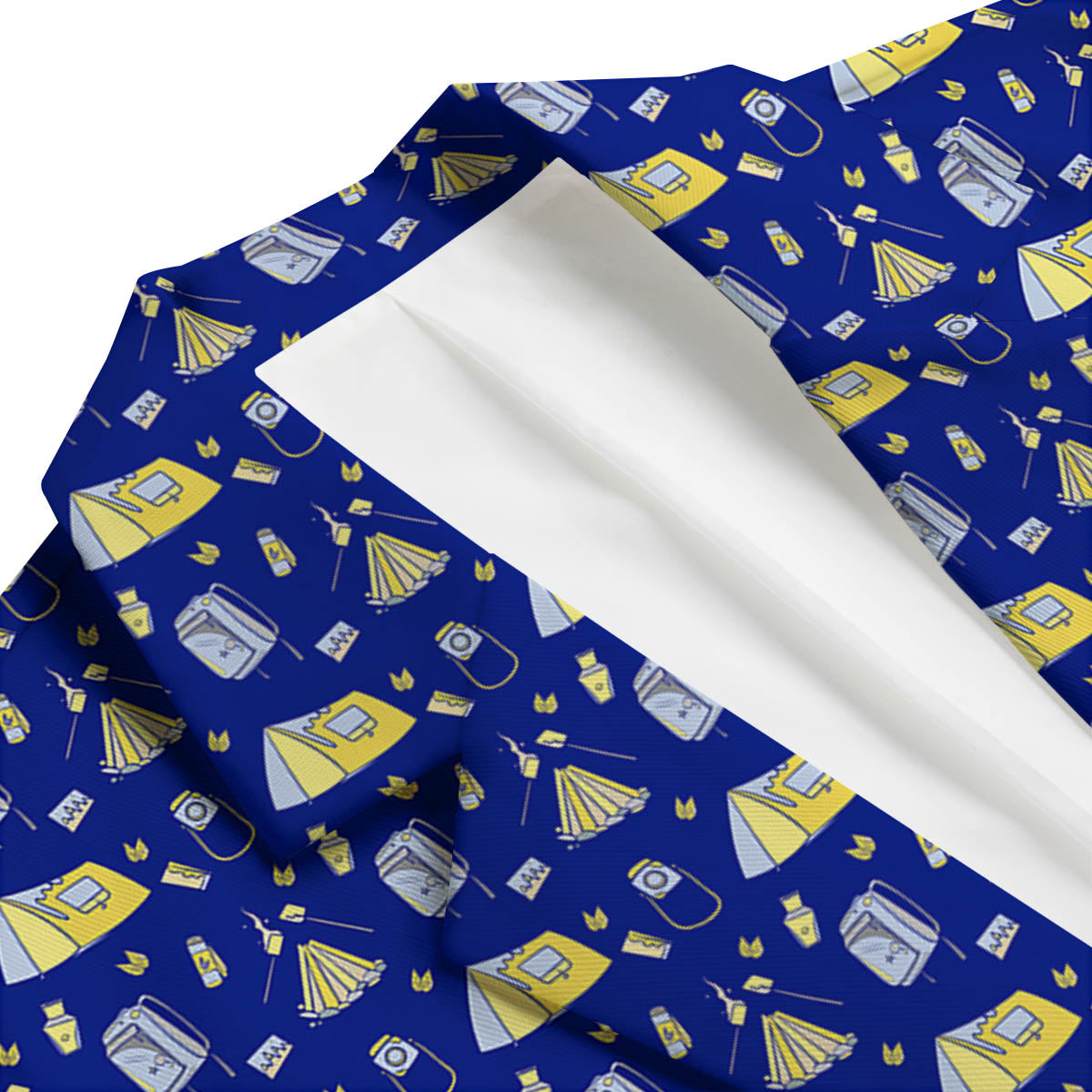Tent Camping Print Pattern Men's Blazer-grizzshop