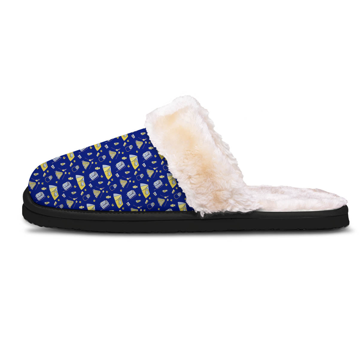 Tent Camping Print Pattern Slippers-grizzshop