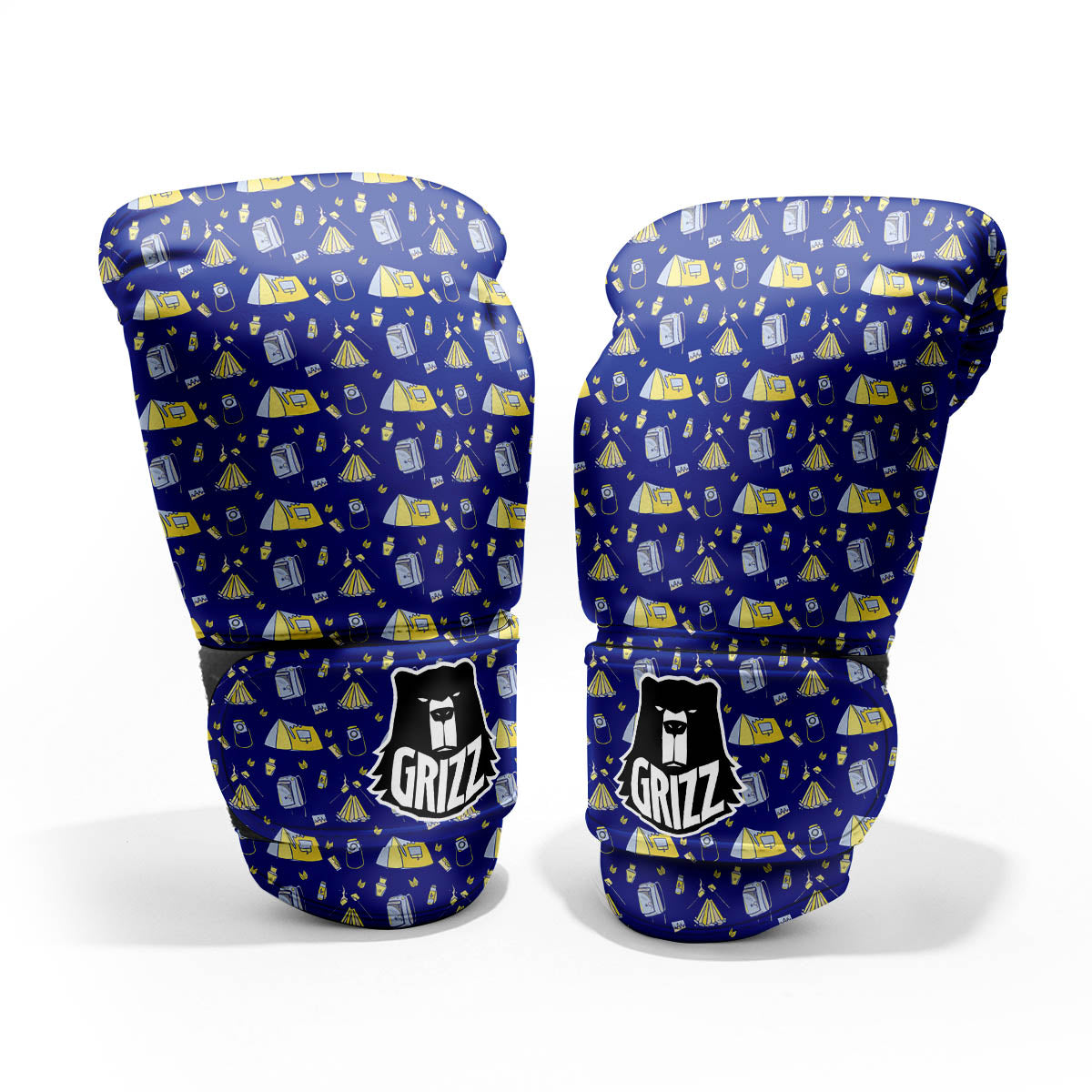 Tent Camping Print Pattern Pro Boxing Glove