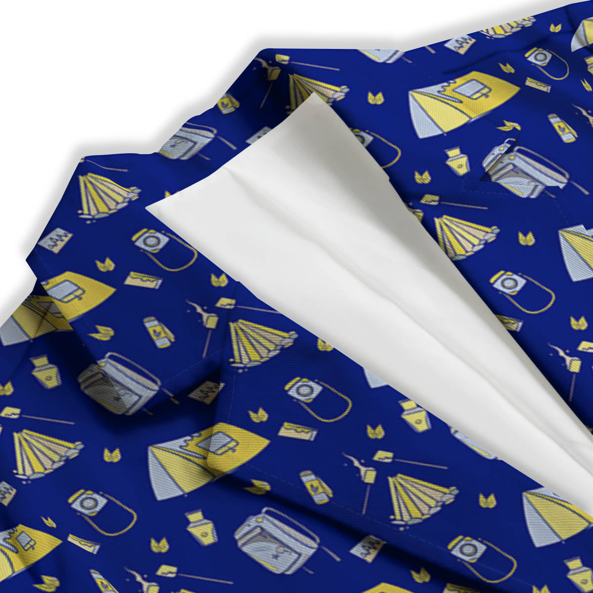 Tent Camping Print Pattern Women's Blazer-grizzshop