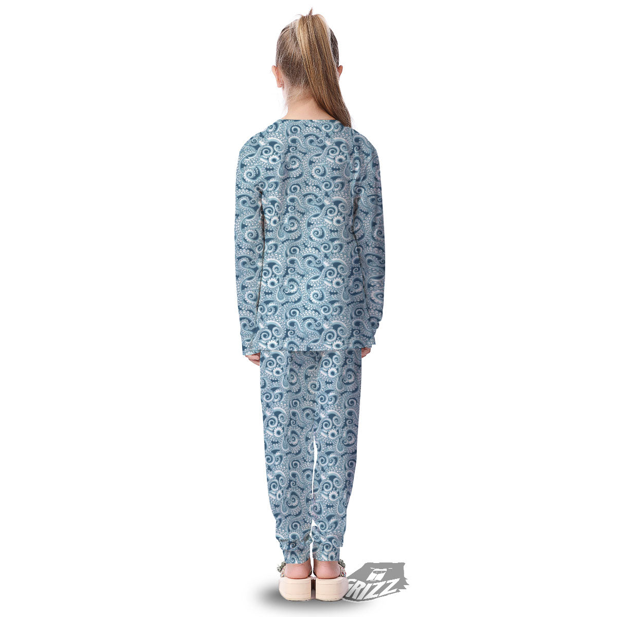 Tentacles Octopus Blue Print Pattern Kid's Pajamas-grizzshop