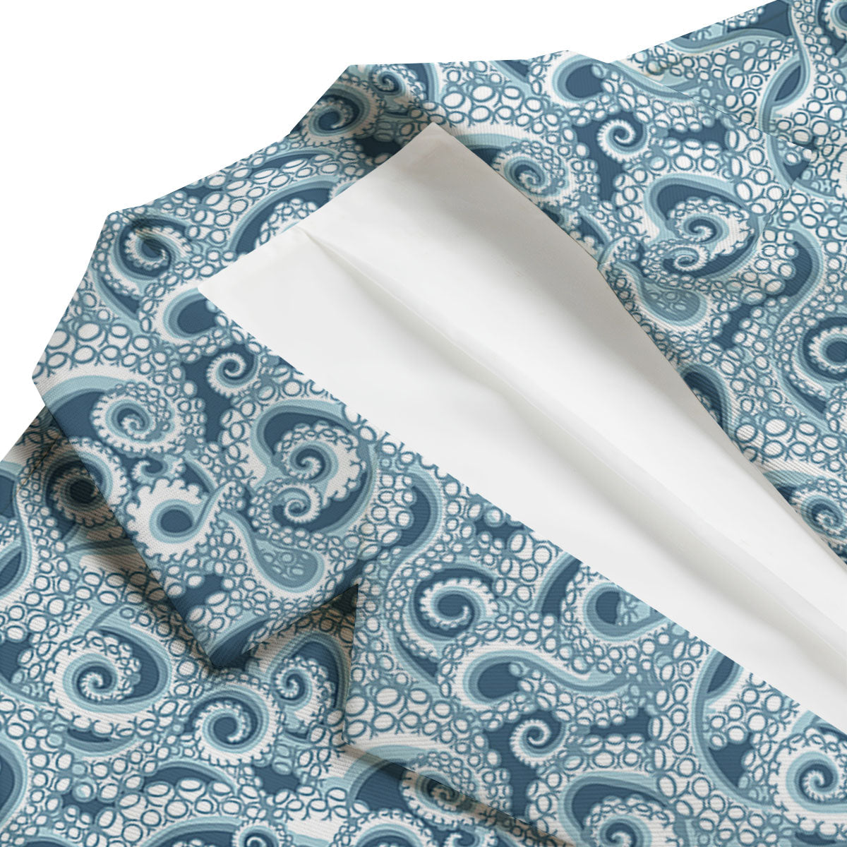 Tentacles Octopus Blue Print Pattern Men's Blazer-grizzshop