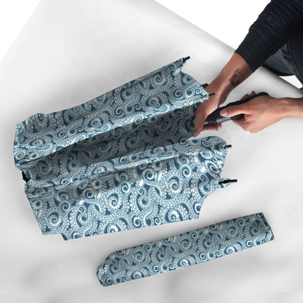 Tentacles Octopus Blue Print Pattern Umbrella-grizzshop