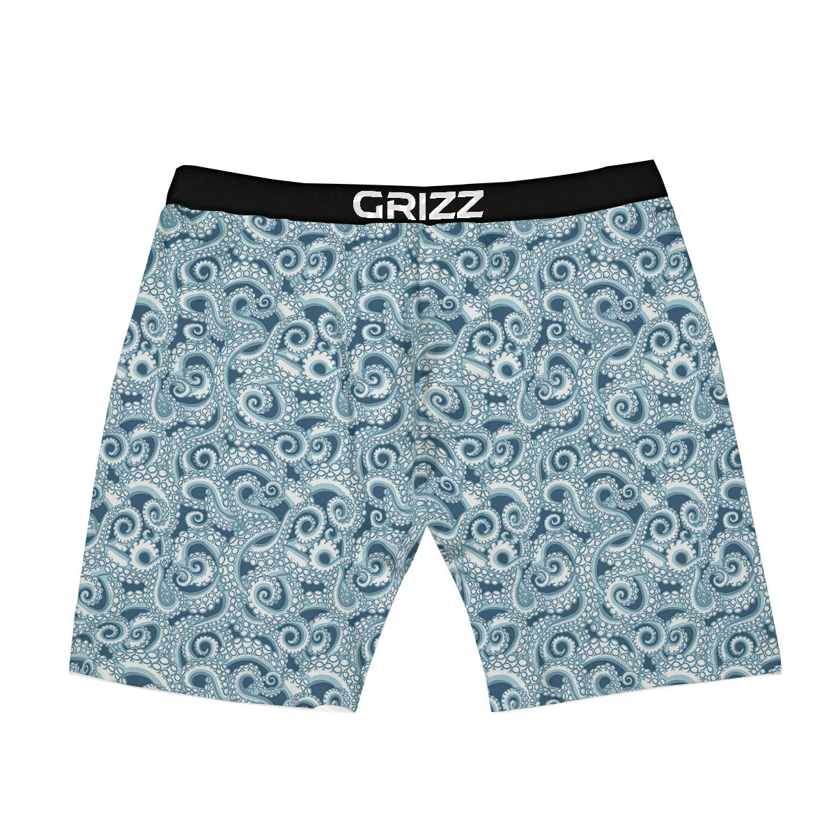 Tentacles Octopus Blue Print Pattern Boxer Briefs