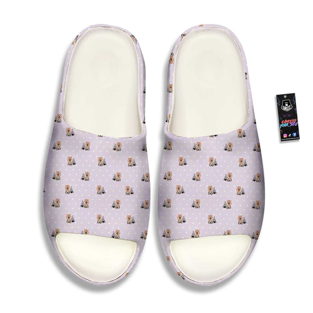Terrier Yorkshire Cute Print Pattern Sandals-grizzshop