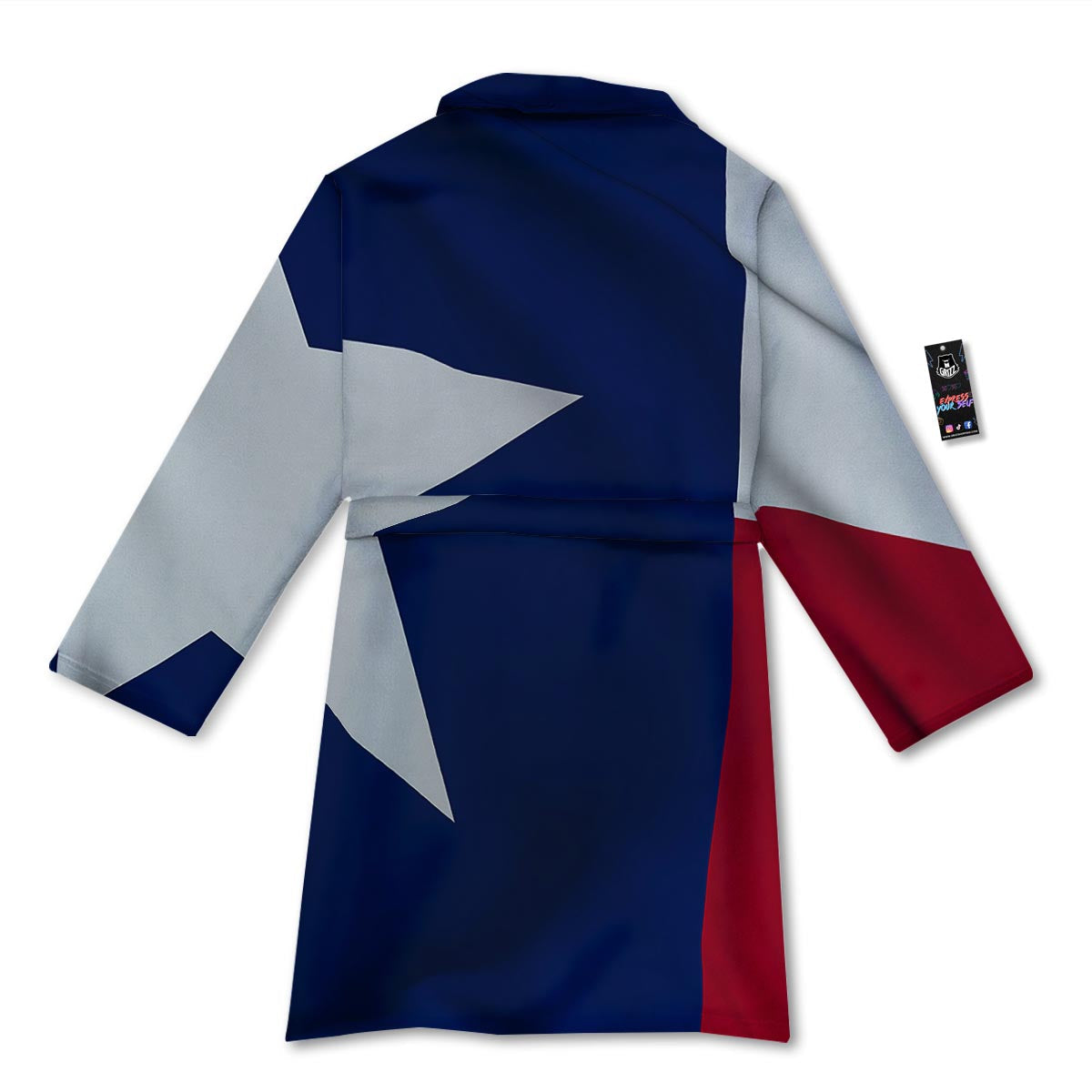 Texas Flag Print Bathrobe-grizzshop