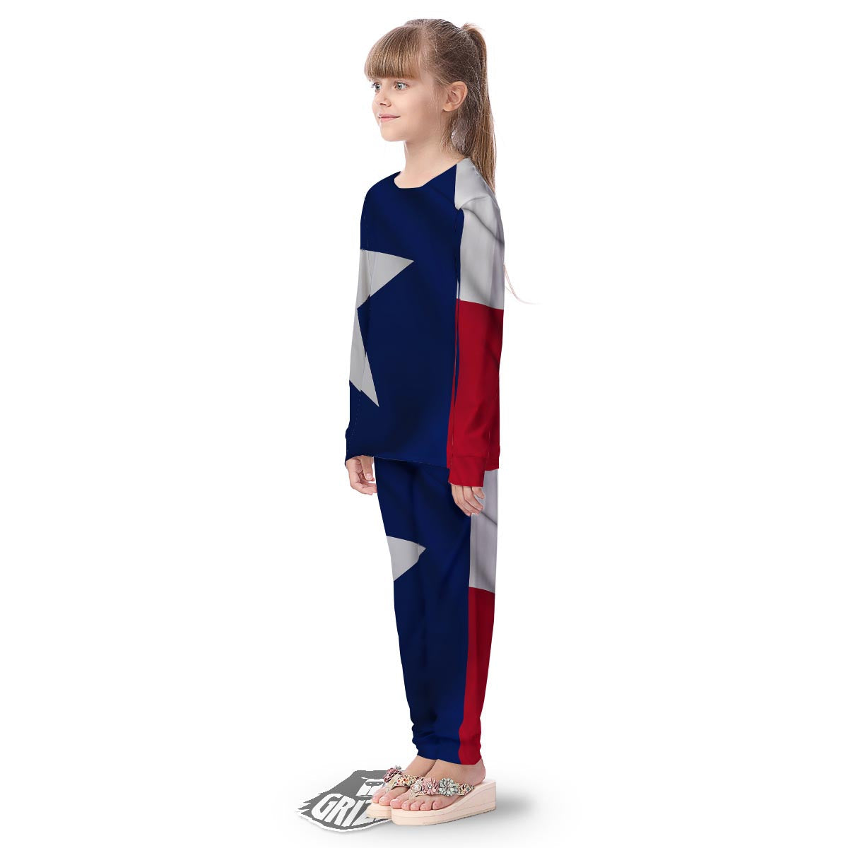 Texas Flag Print Kid's Pajamas-grizzshop