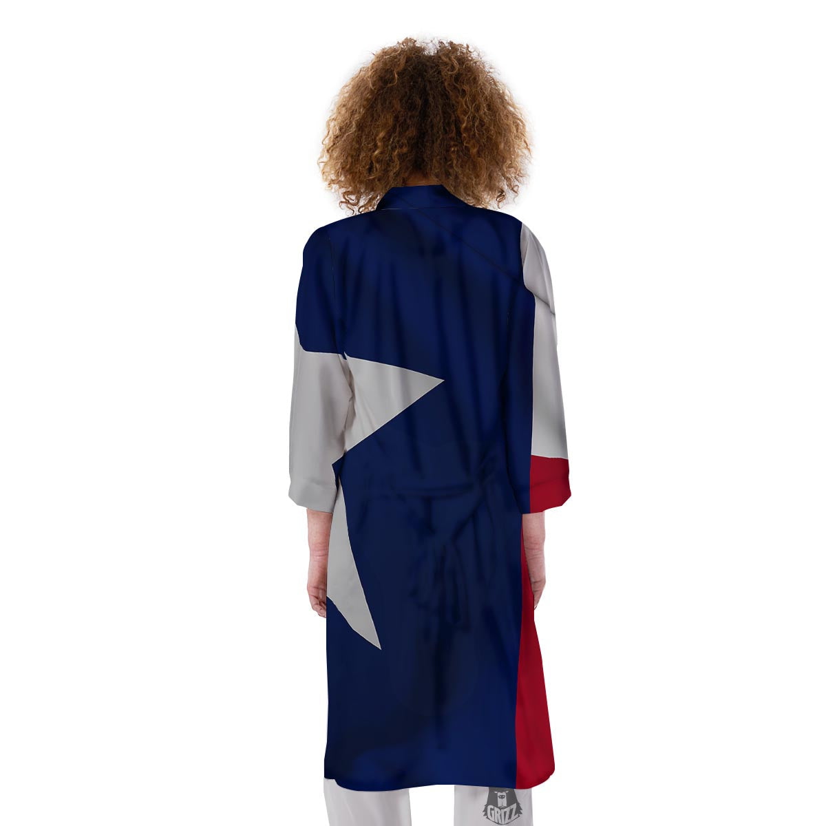 Texas Flag Print Kimono-grizzshop