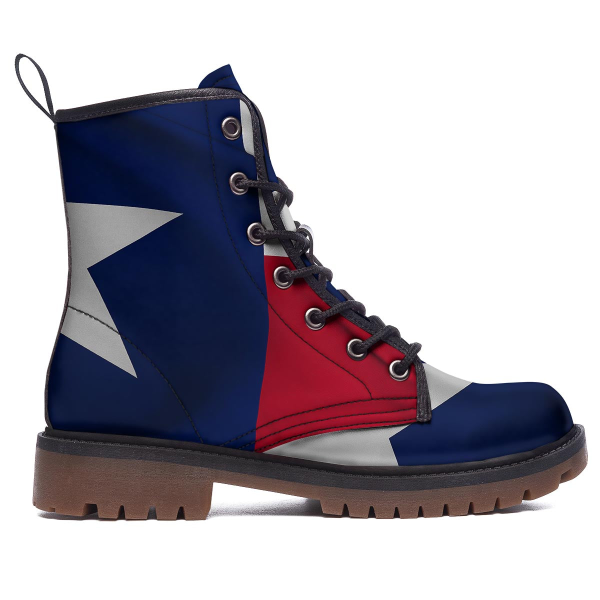 Texas Flag Print Work Boots-grizzshop