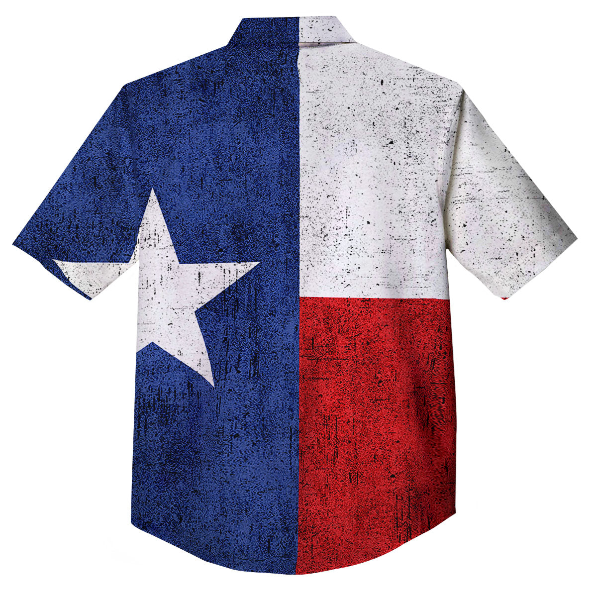 Texas Flag Vintage Print Button Up Shirt-grizzshop
