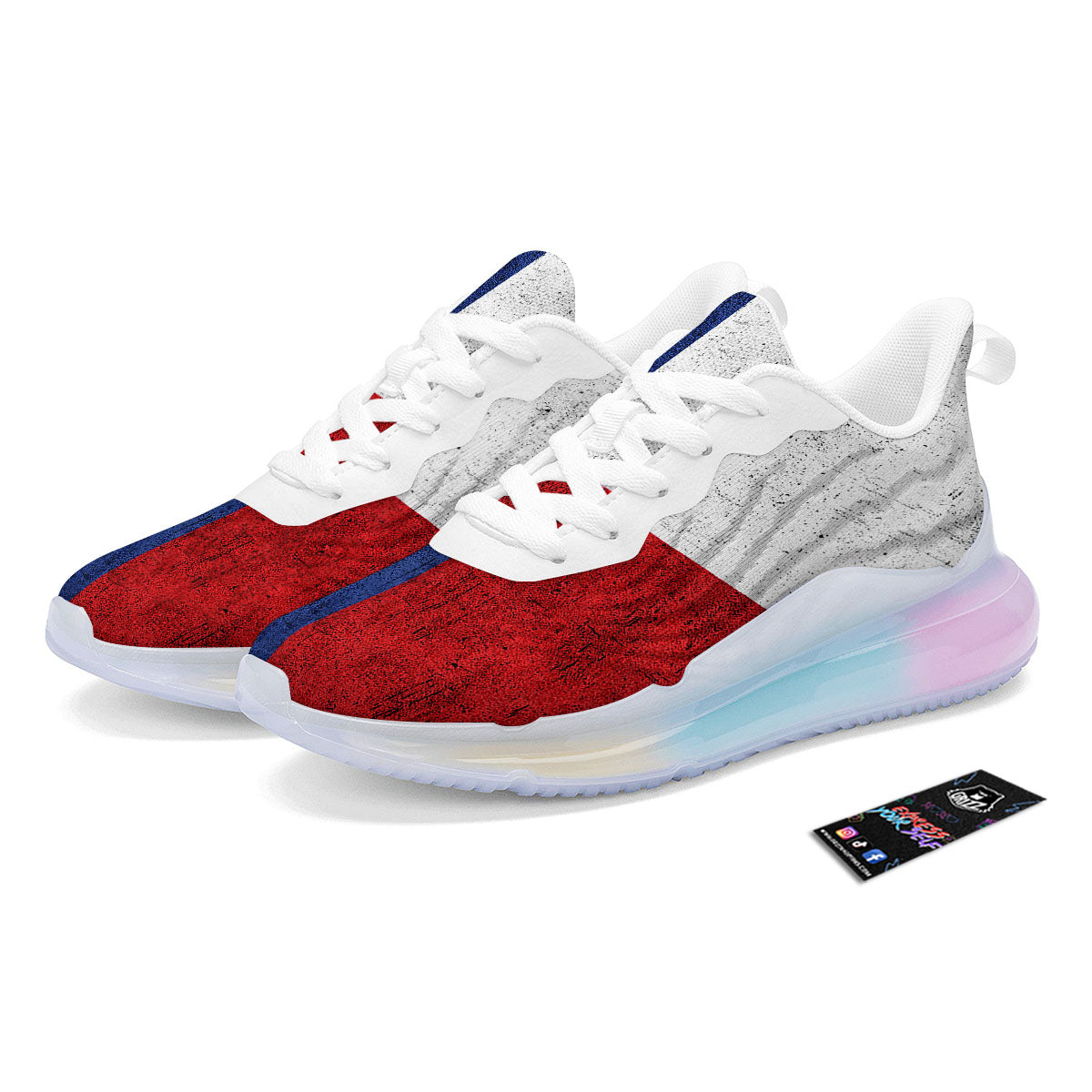 Texas Flag Vintage Print Running Sneakers-grizzshop