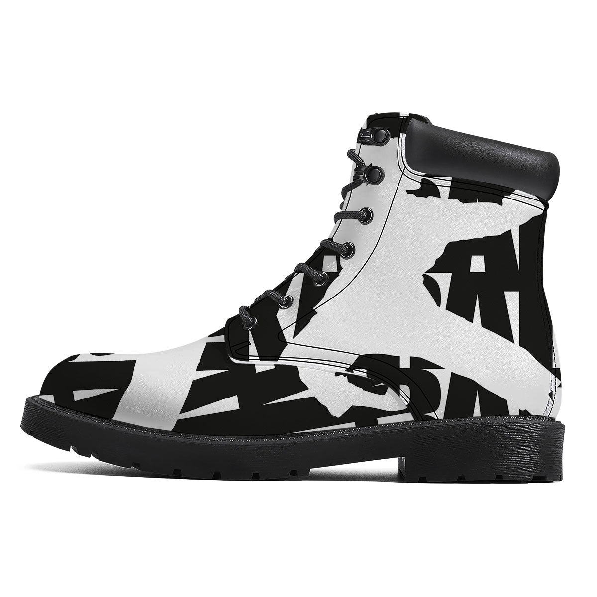 Text Karate Print Boots-grizzshop