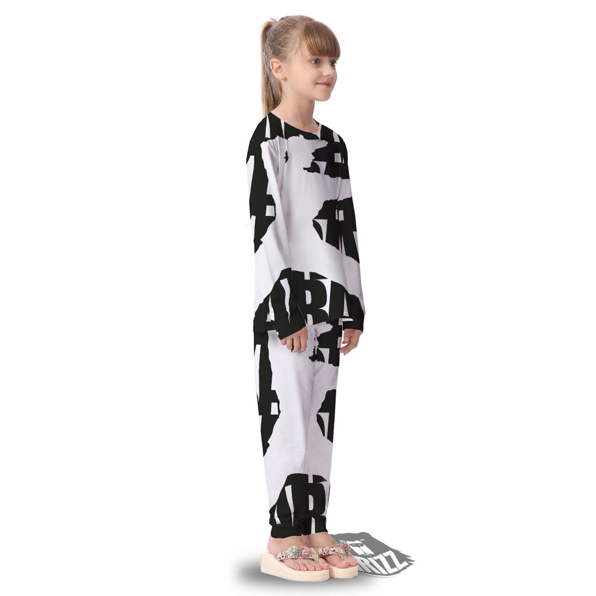 Text Karate Print Kid's Pajamas-grizzshop