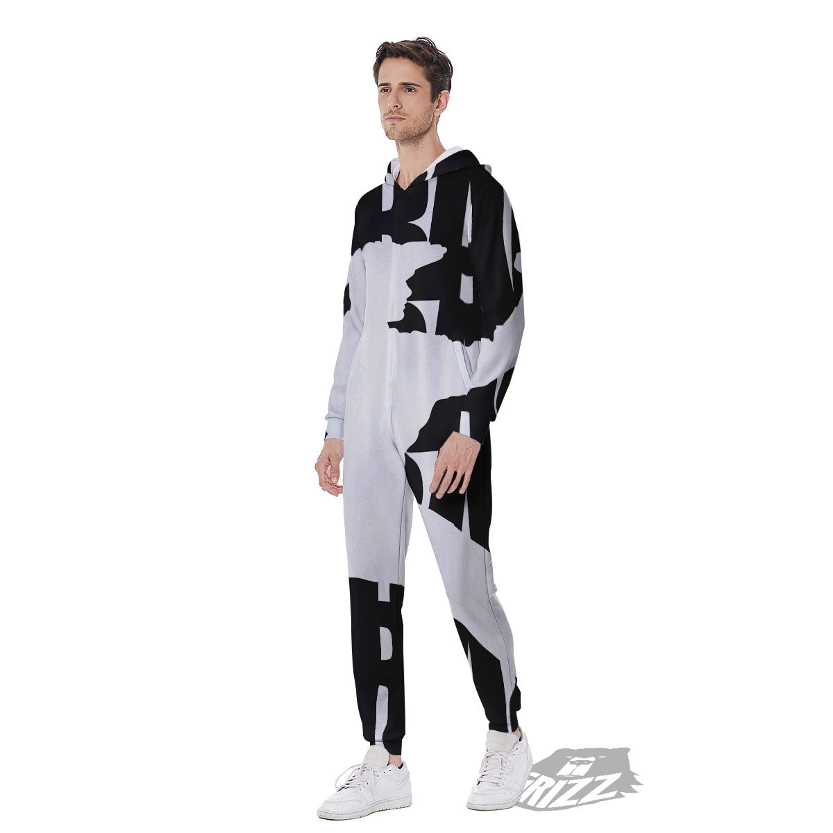 Text Karate Print Men's Jumpsuit-grizzshop