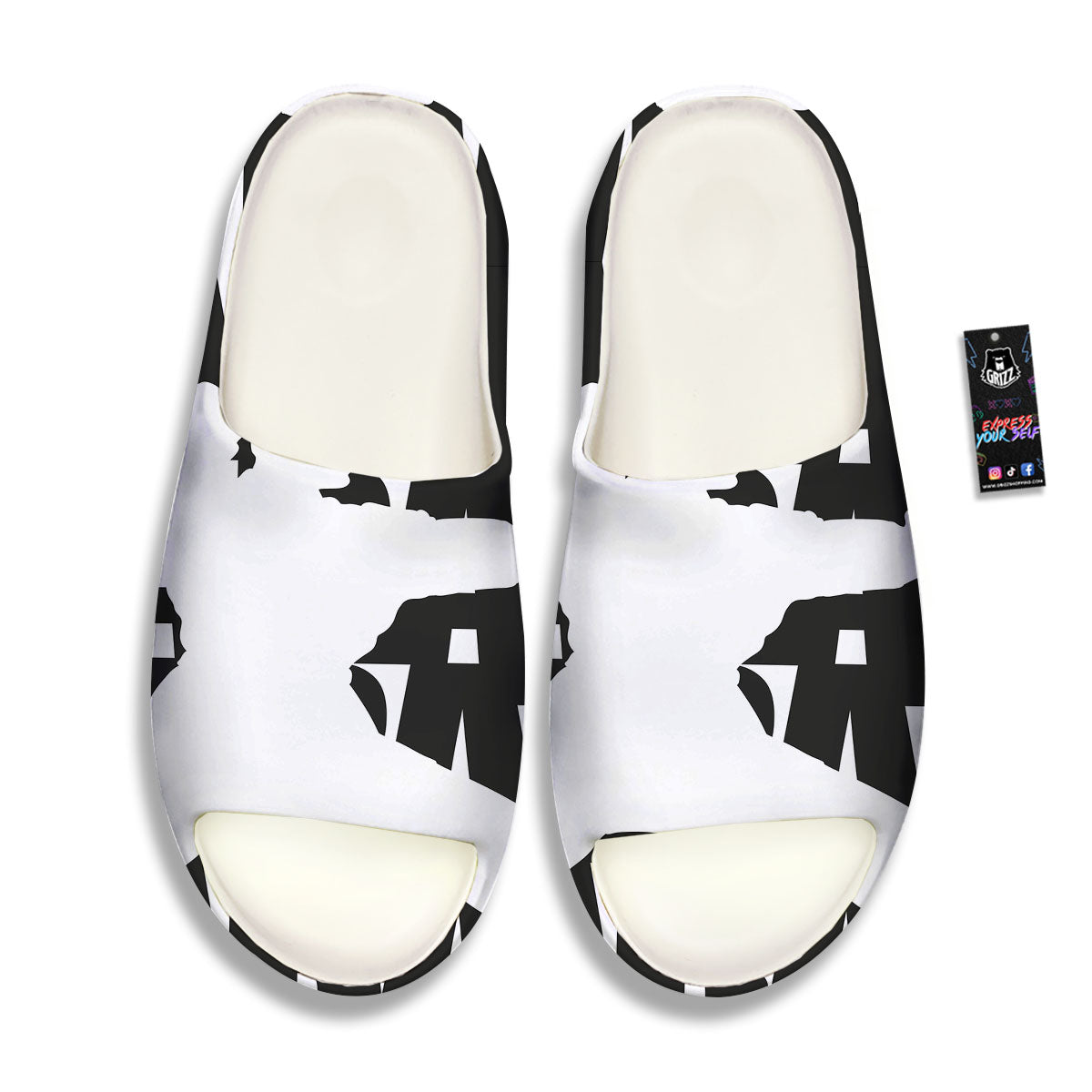 Text Karate Print Sandals-grizzshop