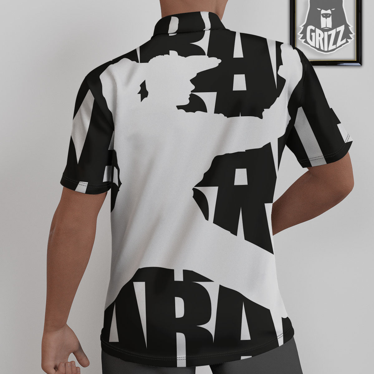 Text Karate Print Untucked Shirts-grizzshop