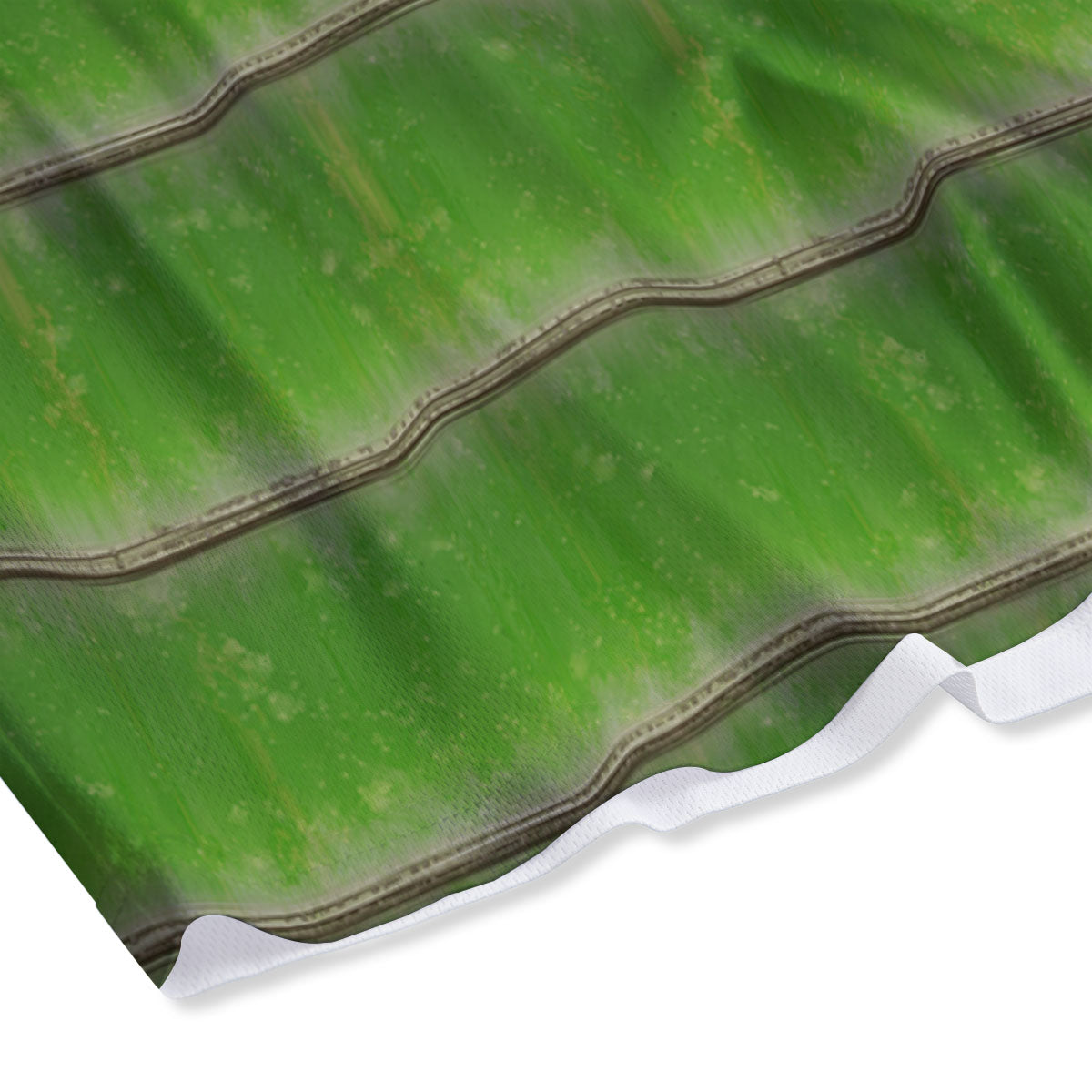 Texture Bamboo Green Print Mesh Shorts