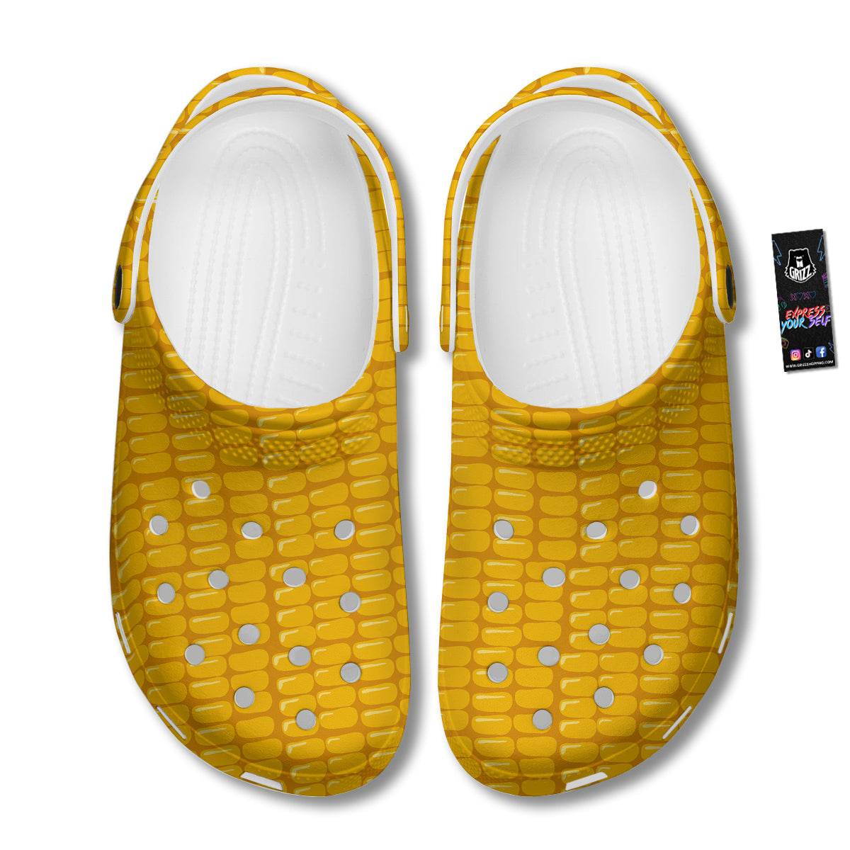 Texture Corn Print Clog-grizzshop