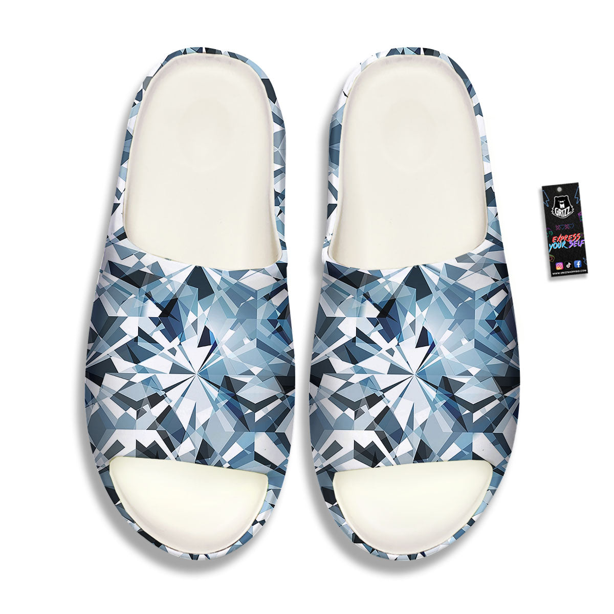 Texture Diamond Print Sandals-grizzshop
