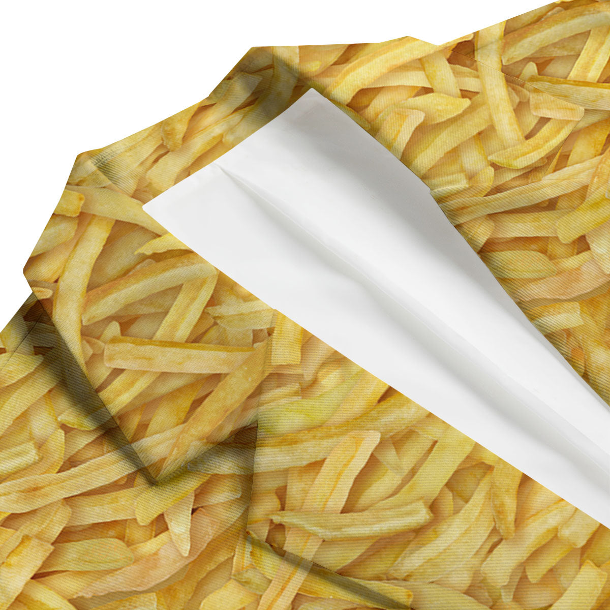 Texture French Fries Print Men's Blazer-grizzshop