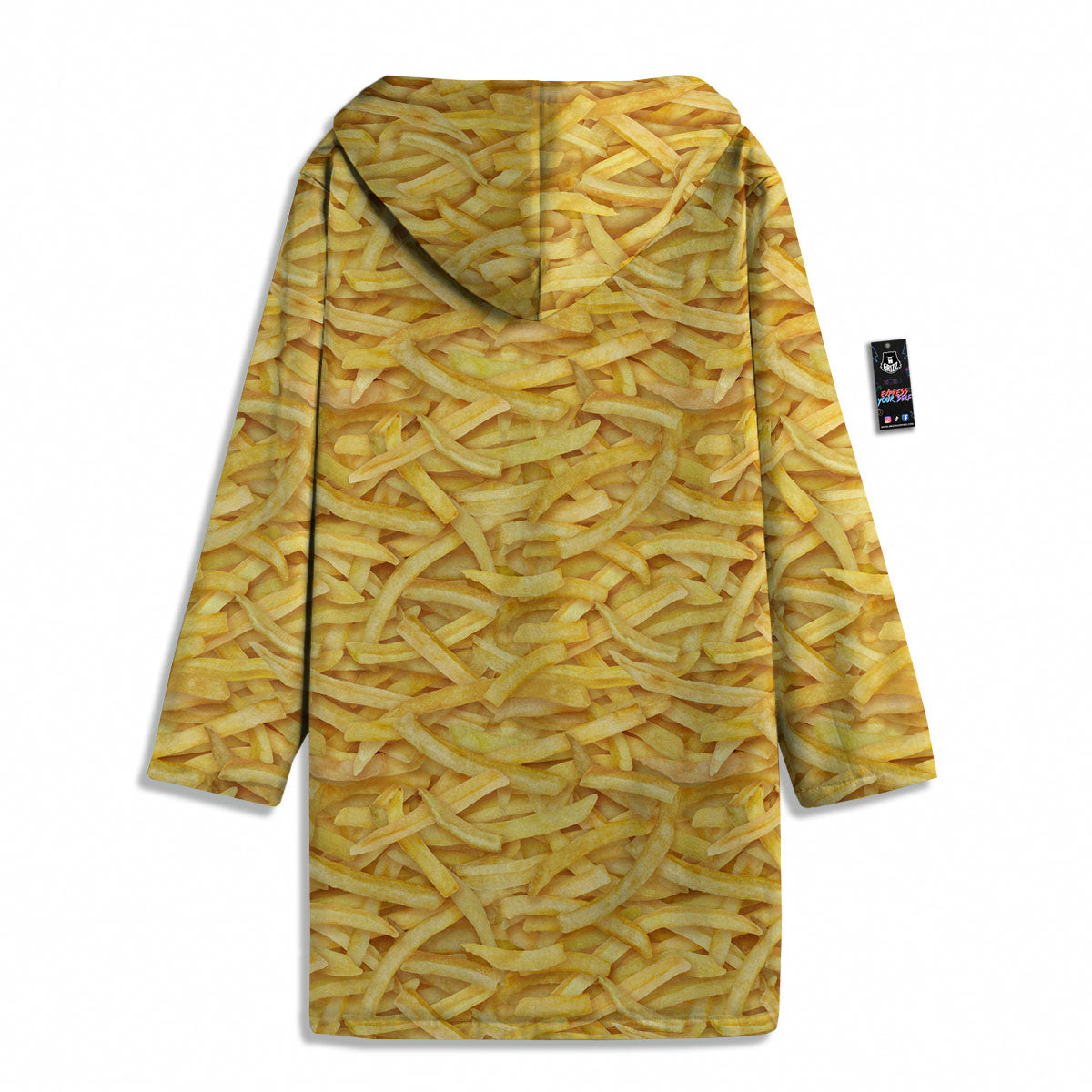 Texture French Fries Print Men's Windbreaker Jacket-grizzshop