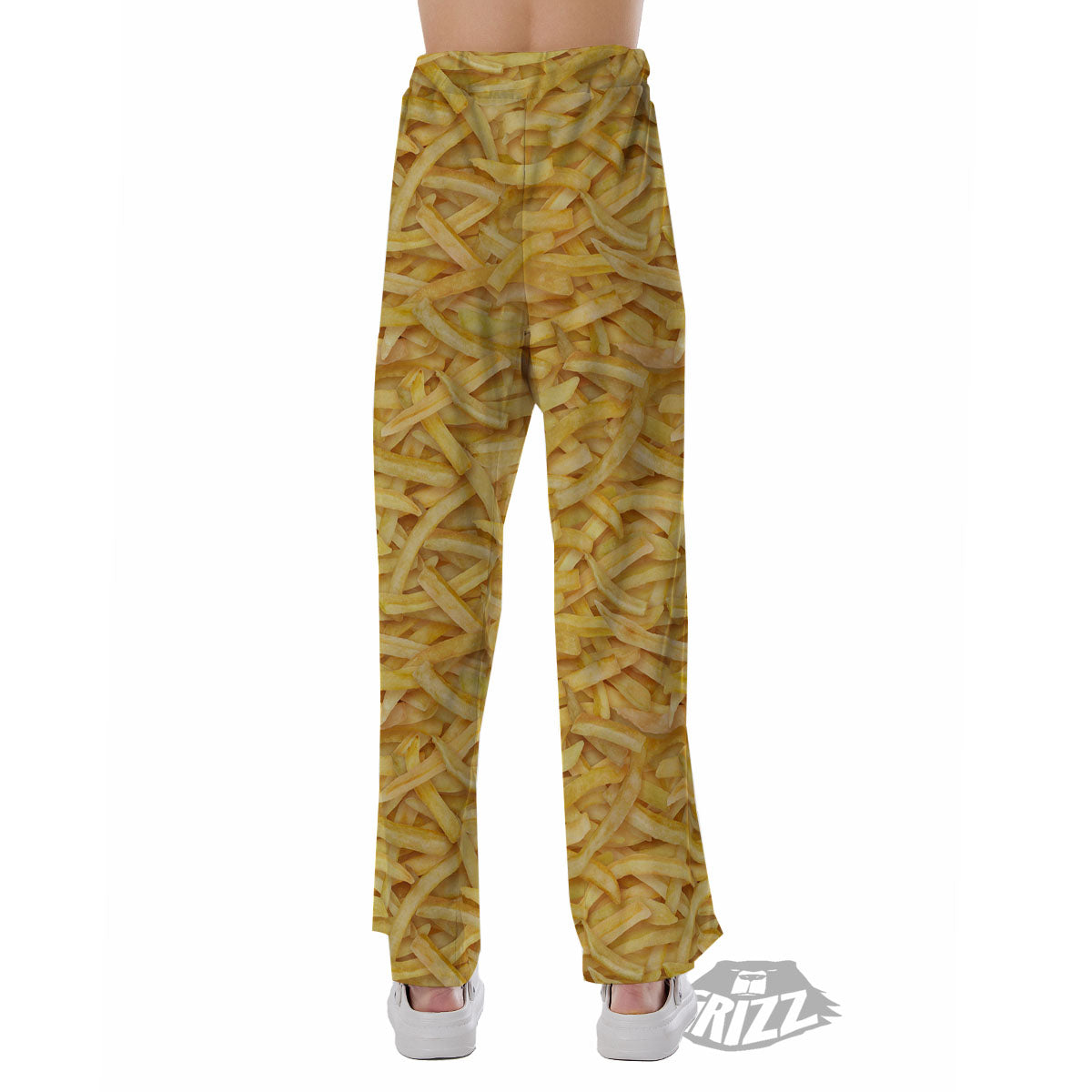 Texture French Fries Print Pajama Pants-grizzshop